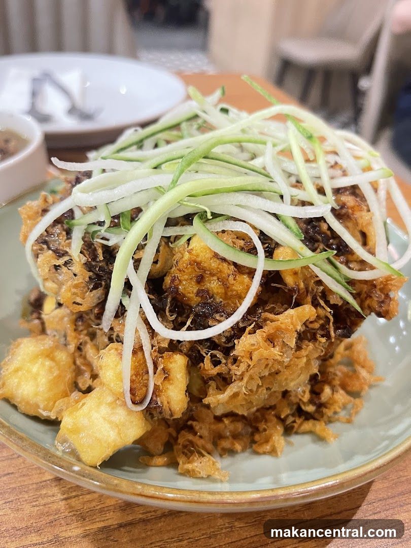 Crispy Fried Tofu with Shredded Cucumber