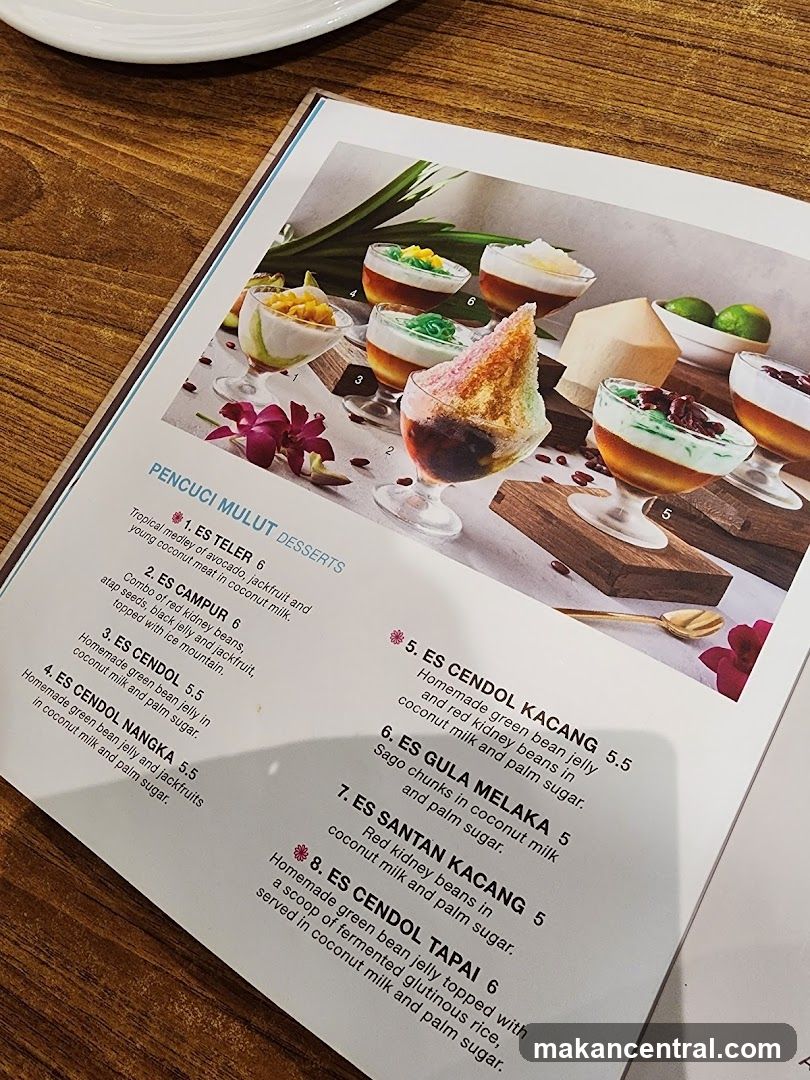 Desserts Menu