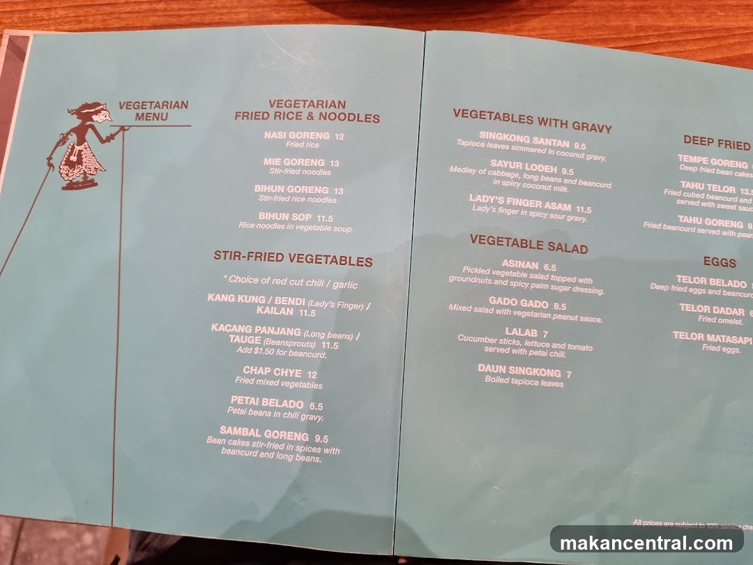 Vegetarian Menu