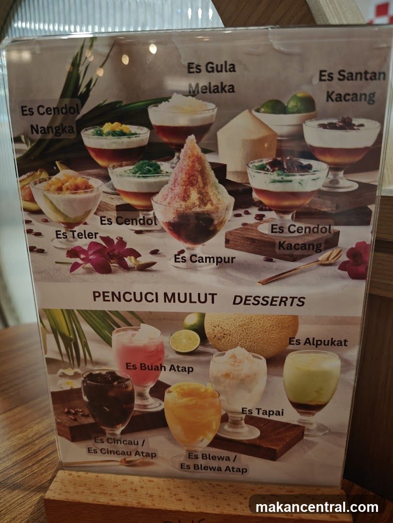 Desserts Menu