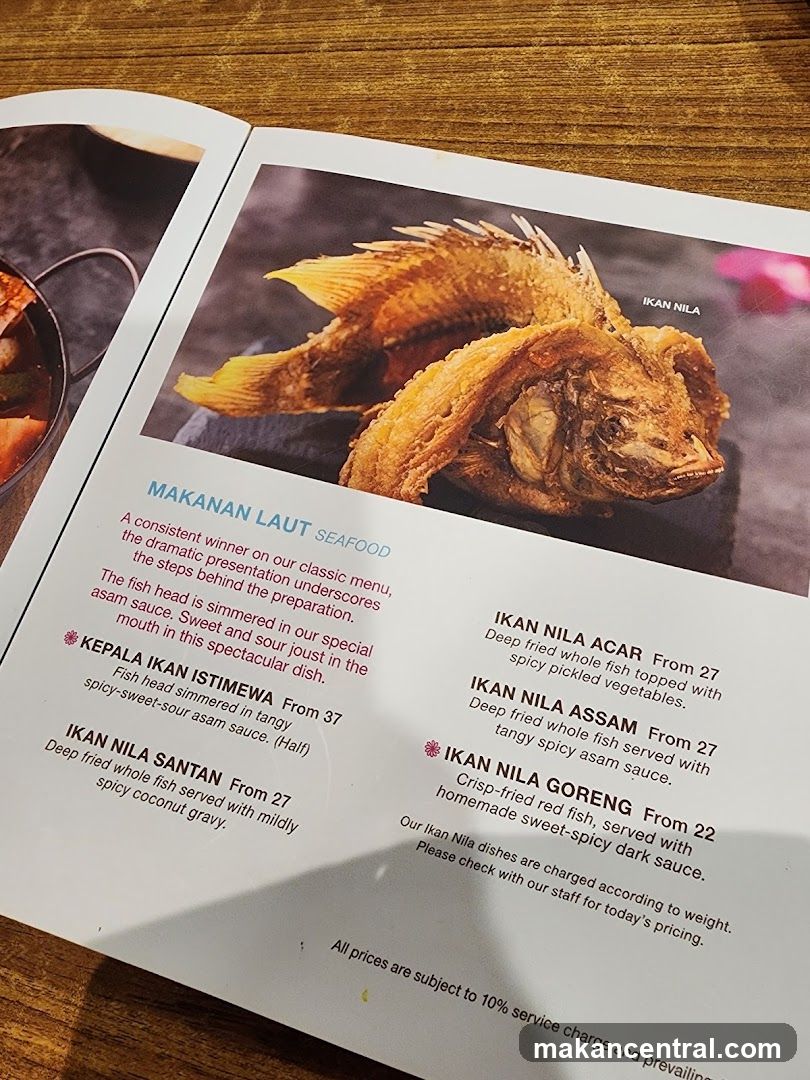 Seafood Menu
