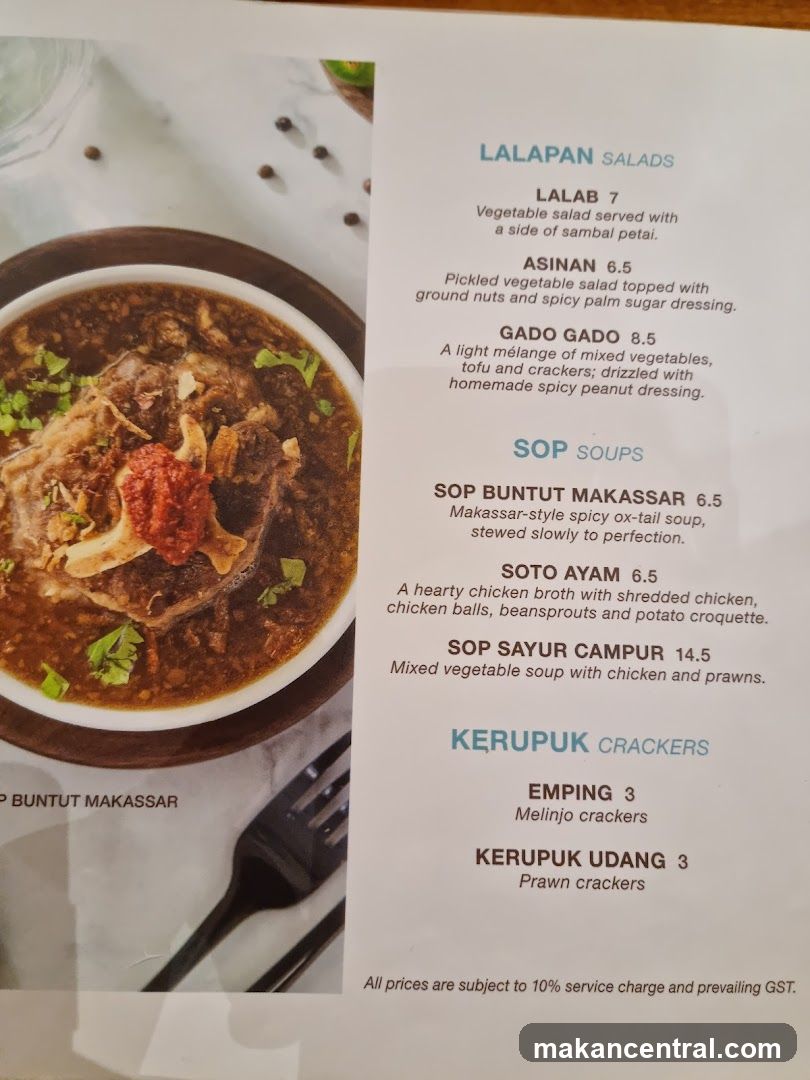 Indonesian Menu