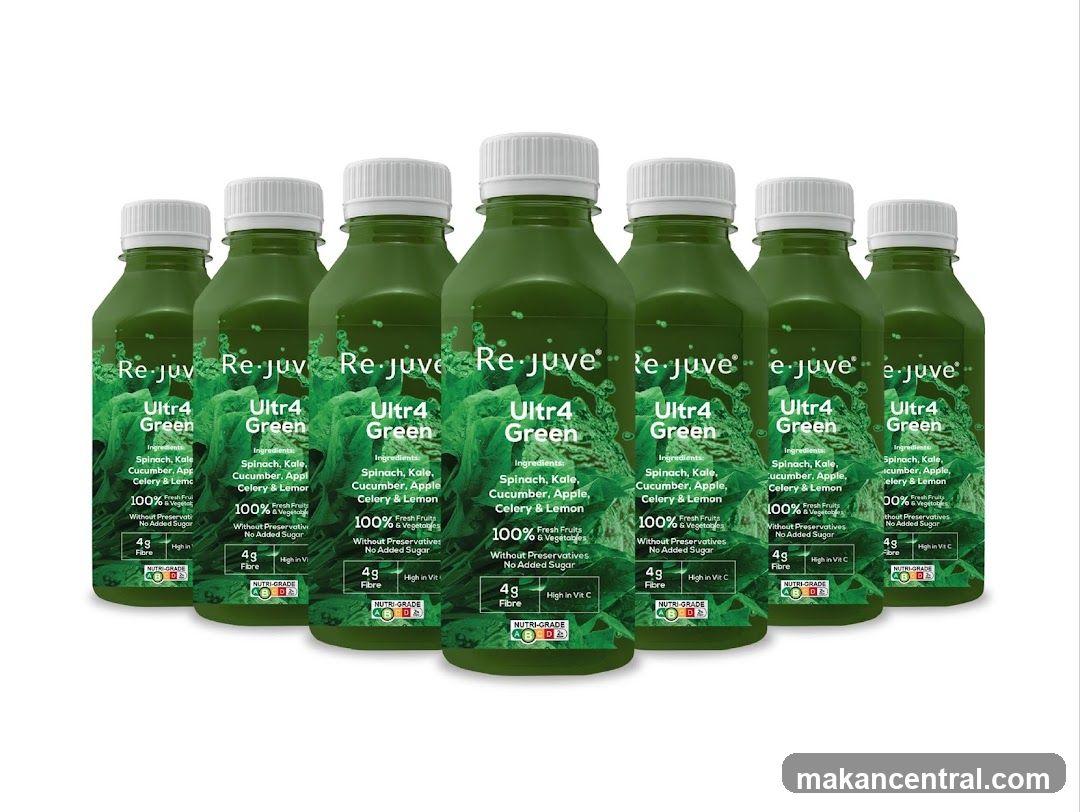 Re-juve Ultra 4 Green Juice Bottles