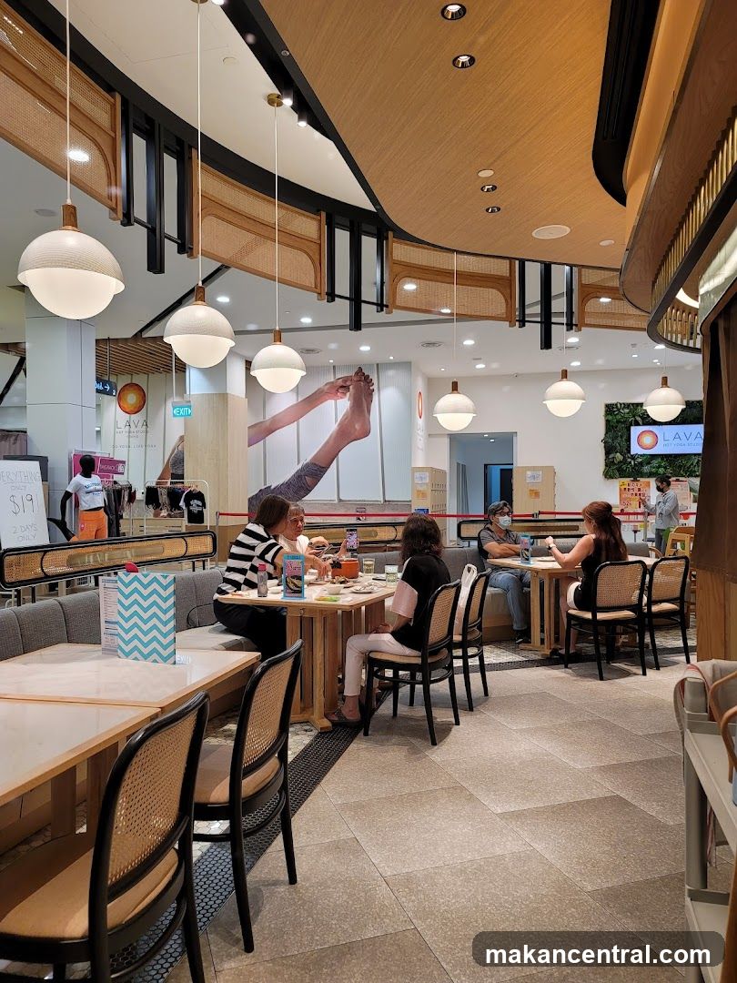 Interior of a cafe with patrons
