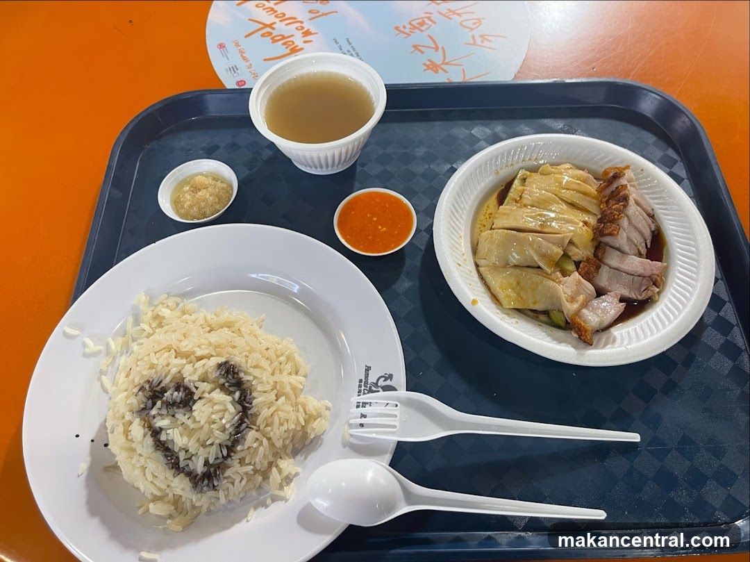 Hainanese Chicken Rice with Roasted Pork