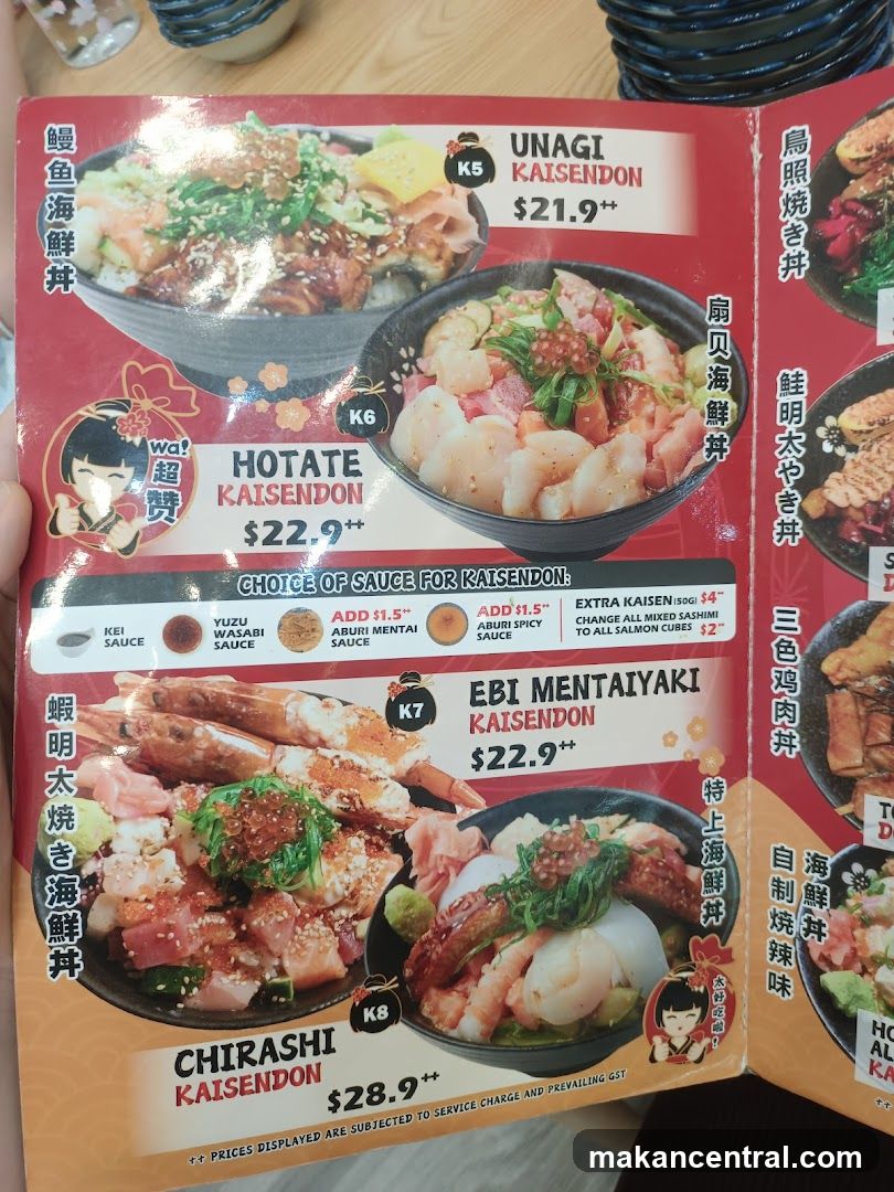 Kaisendon Menu