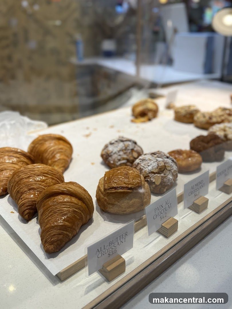 Pastries in a Display Case