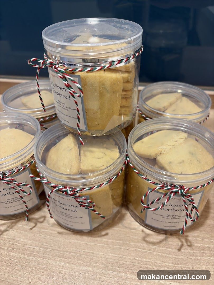 Garlic Rosemary Shortbread Cookies