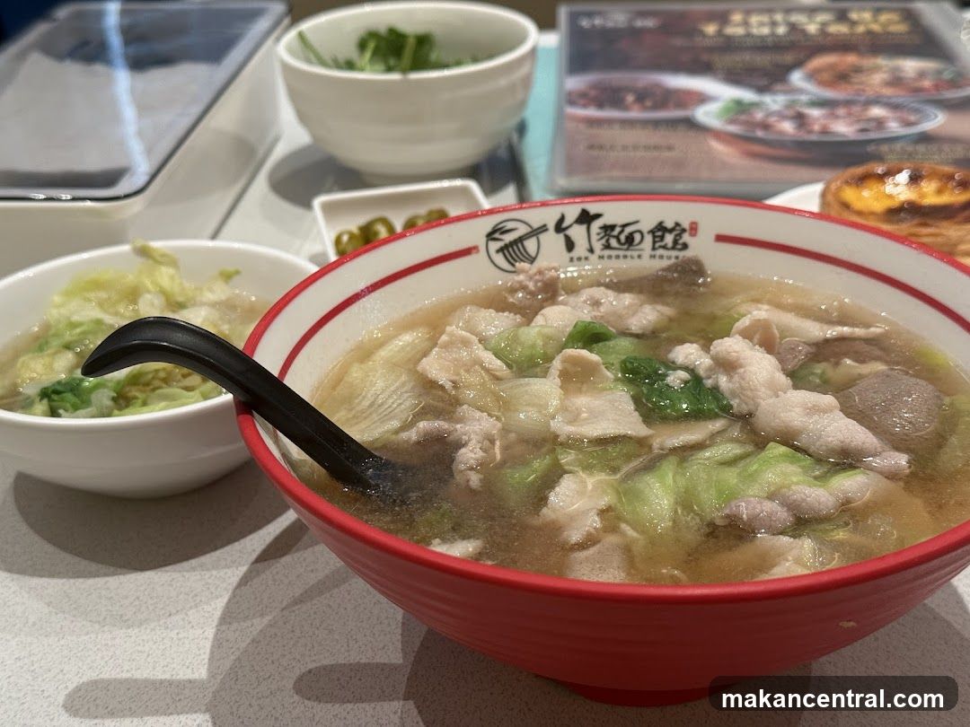 Noodle Soup with Pork and Cabbage