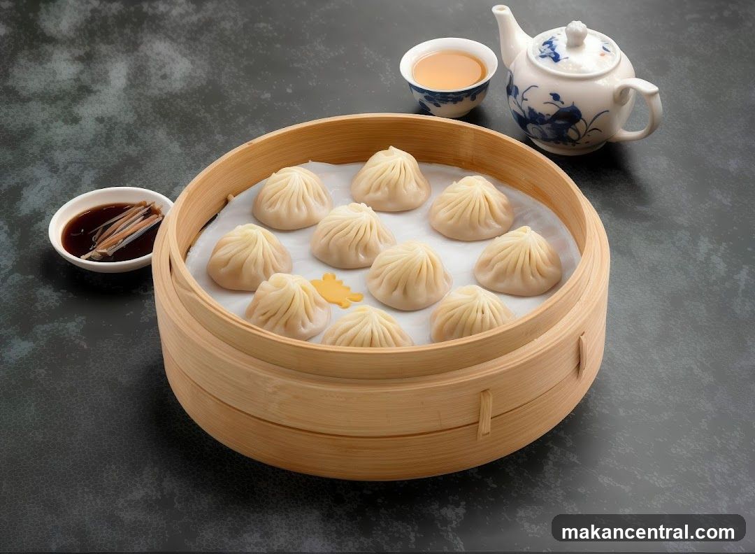 Steamed Dumplings with Tea