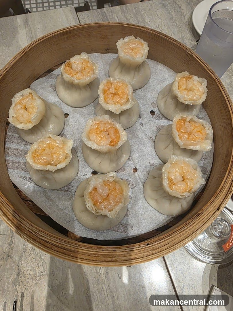 Shrimp Dumplings in a Steamer Basket