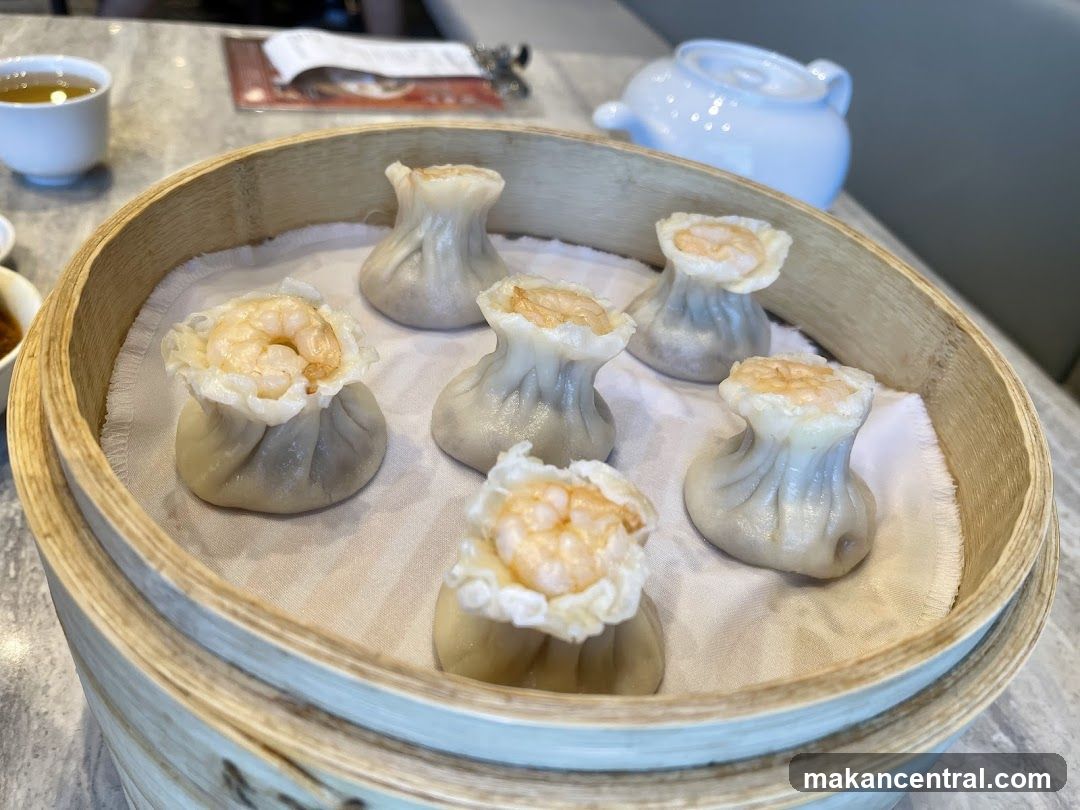 Shrimp Dumplings in a Steamer Basket