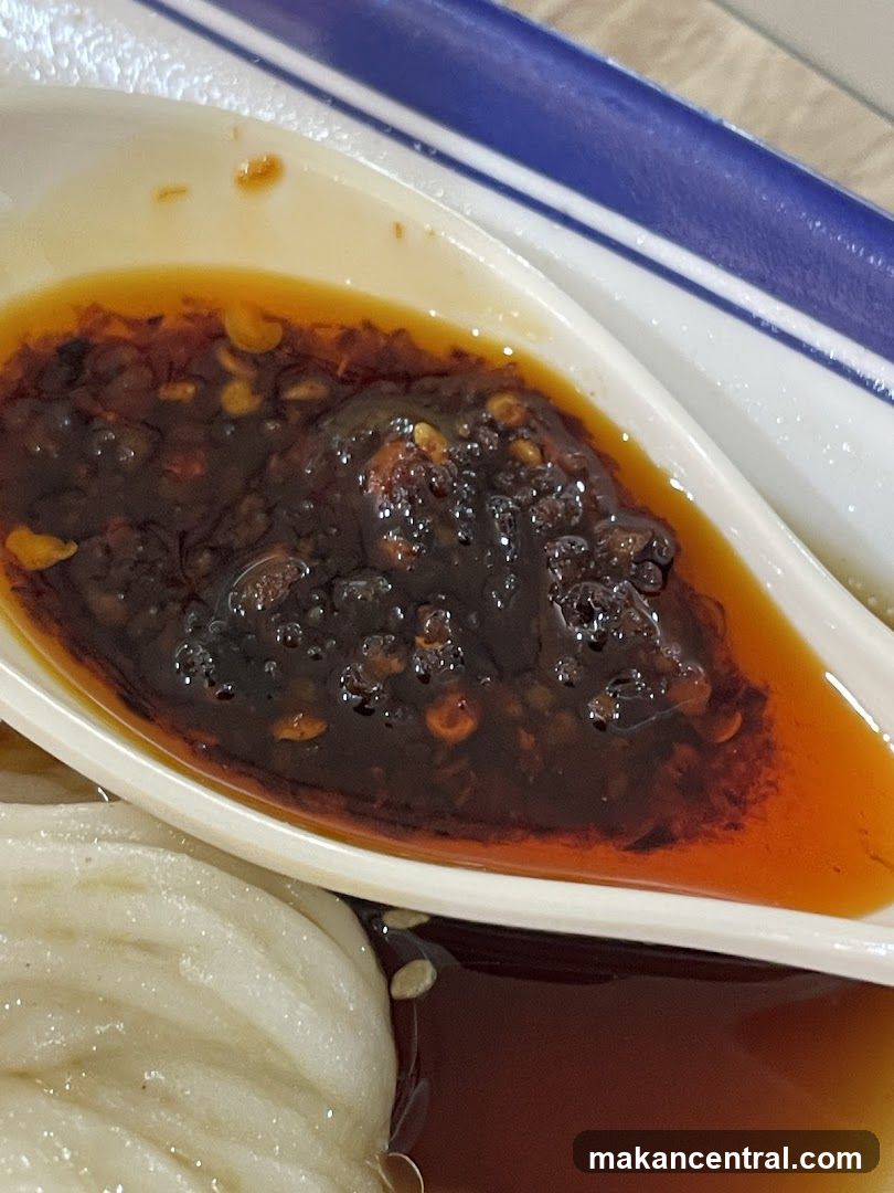 Spoon of Chili Oil and Soy Sauce
