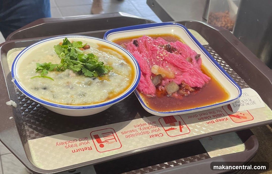 Congee and Pink Noodles