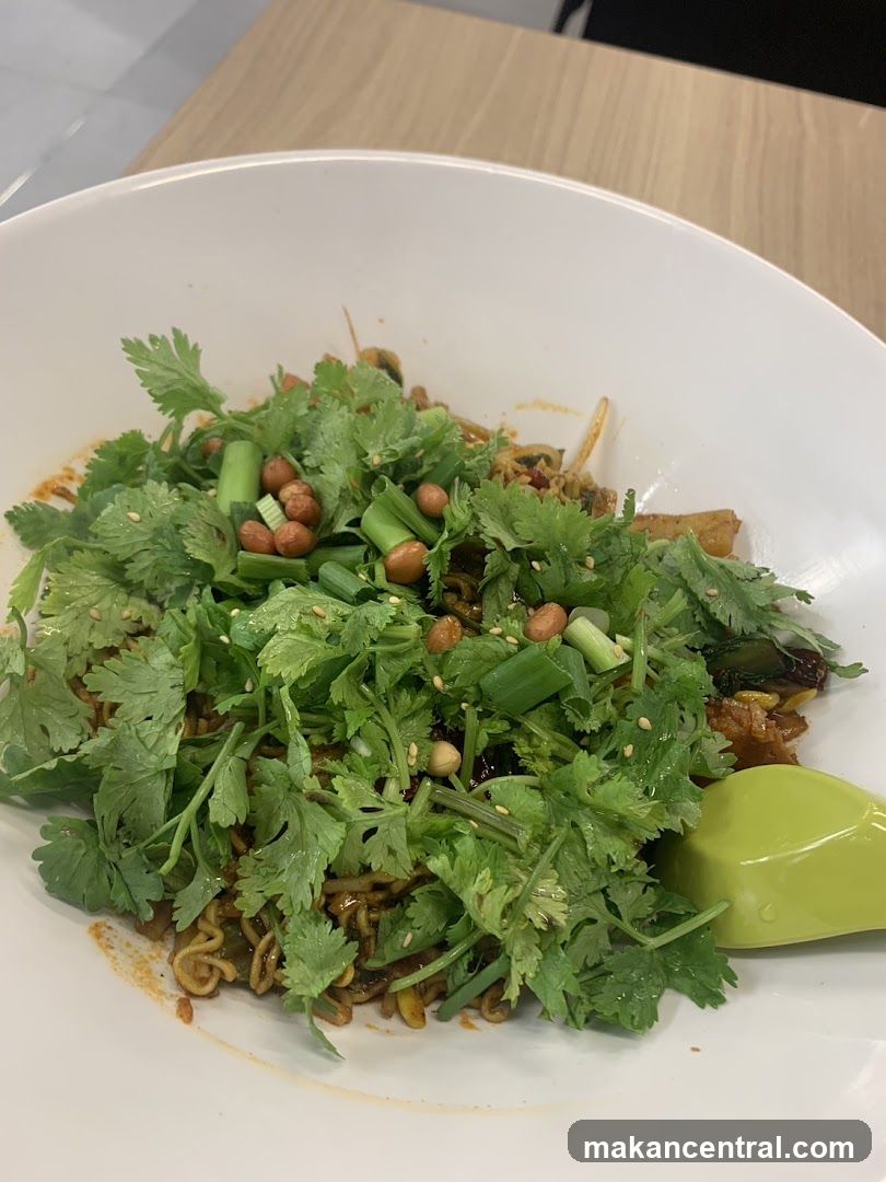 Noodle Dish with Cilantro and Peanuts
