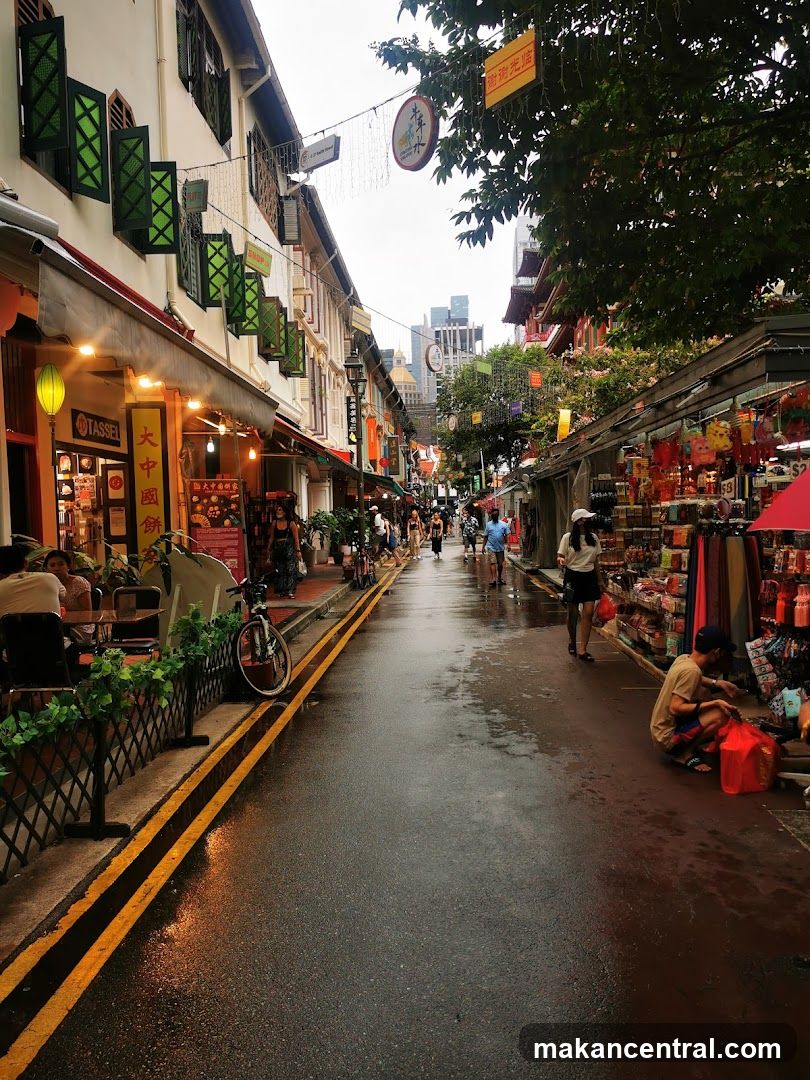 Street Scene with Shops and Stalls