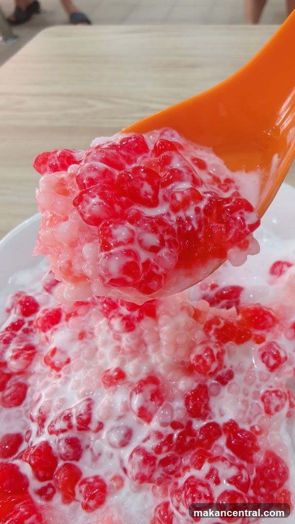 Dessert with Red Pearls and Tapioca