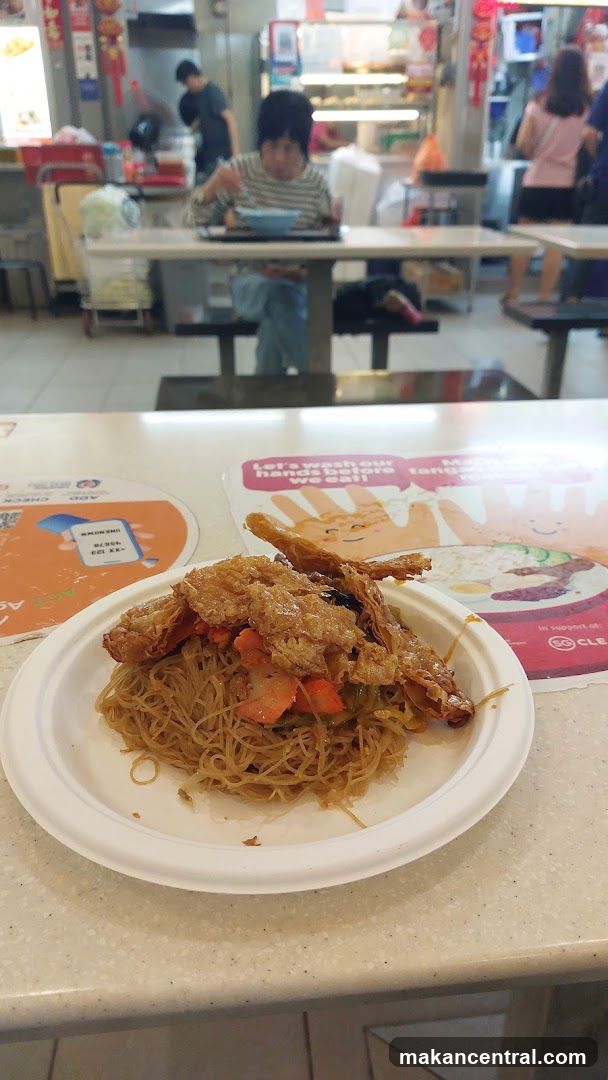 Food on a plate at a hawker center