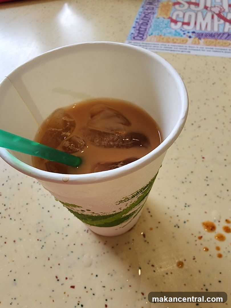 Iced Coffee with Straw