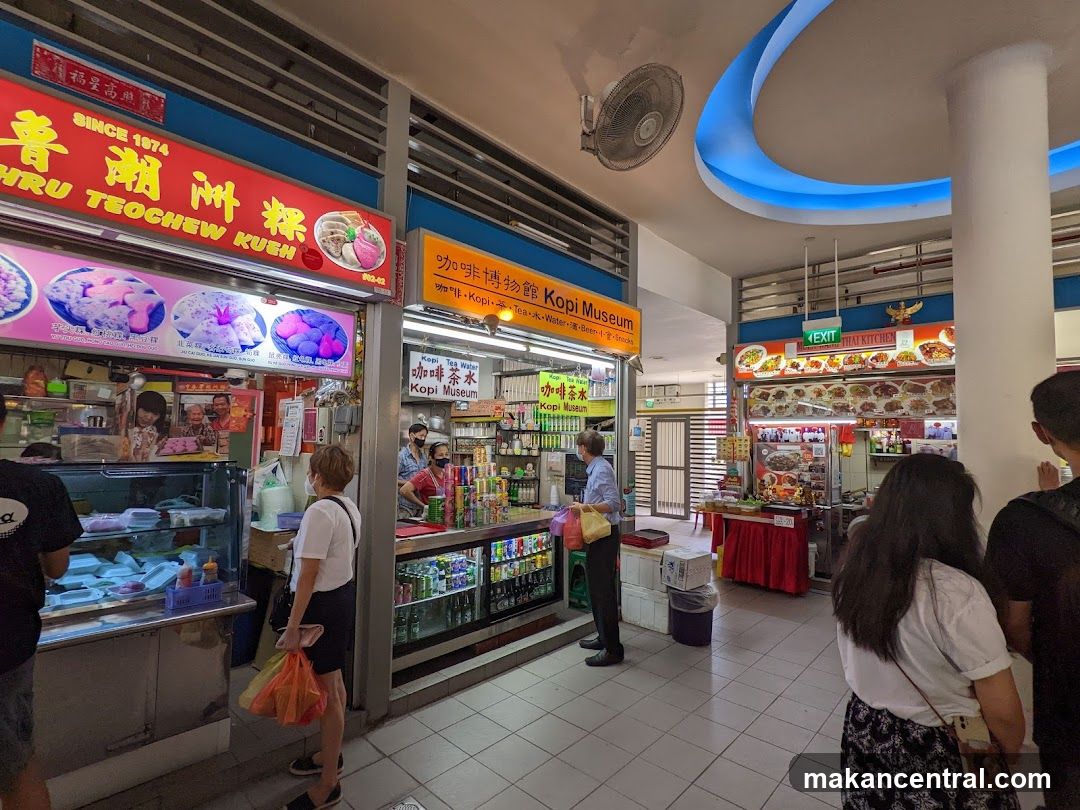 Food stalls in a market