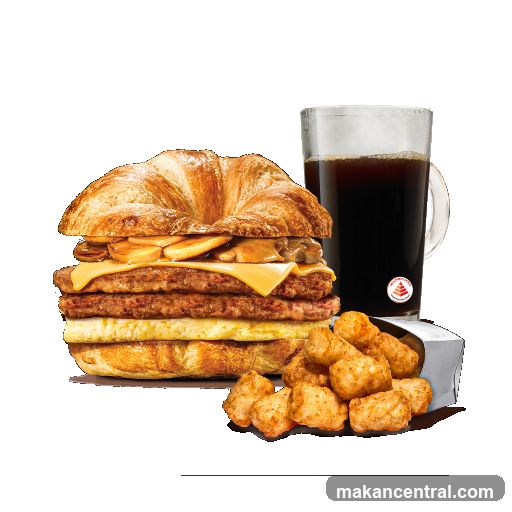 Breakfast Croissant Sandwich Meal