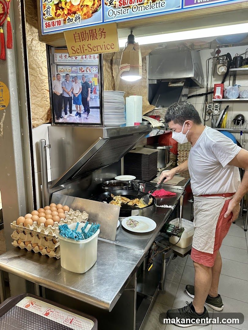 Cook preparing food