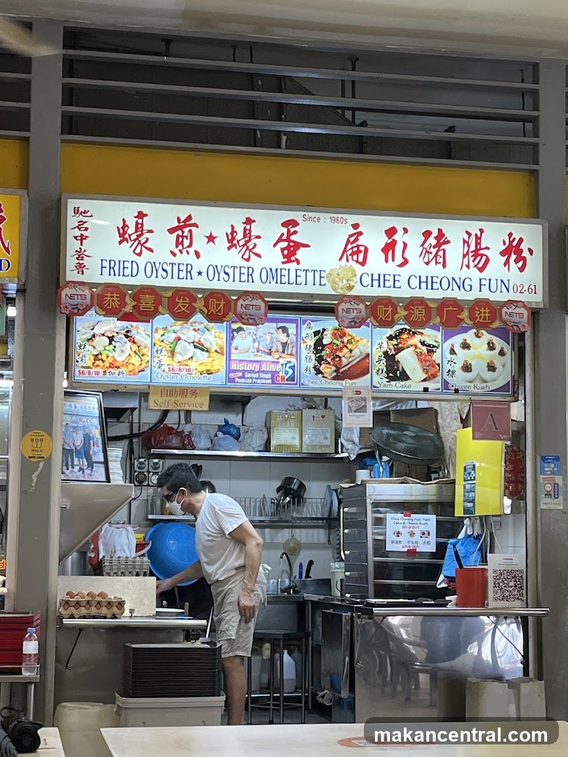 Food Stall with Menu and Staff