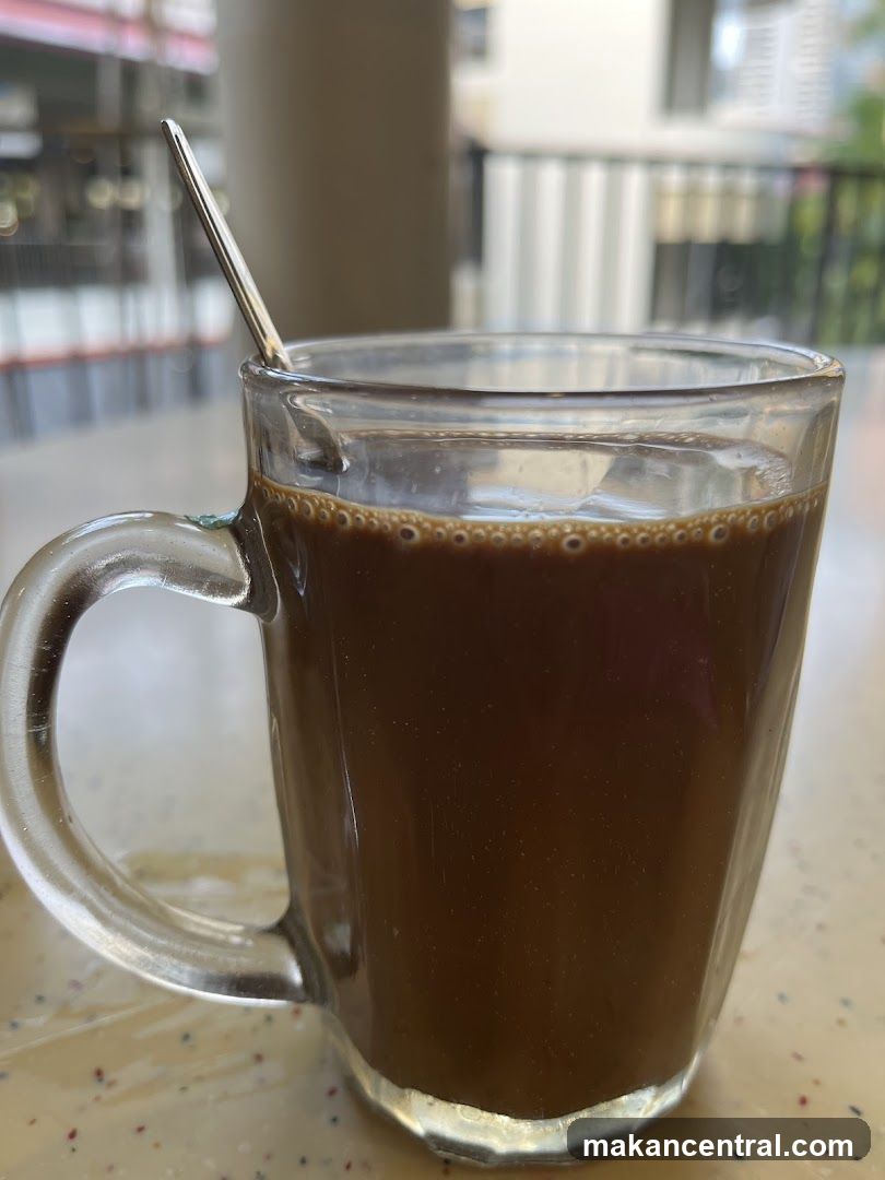 Coffee in a glass mug