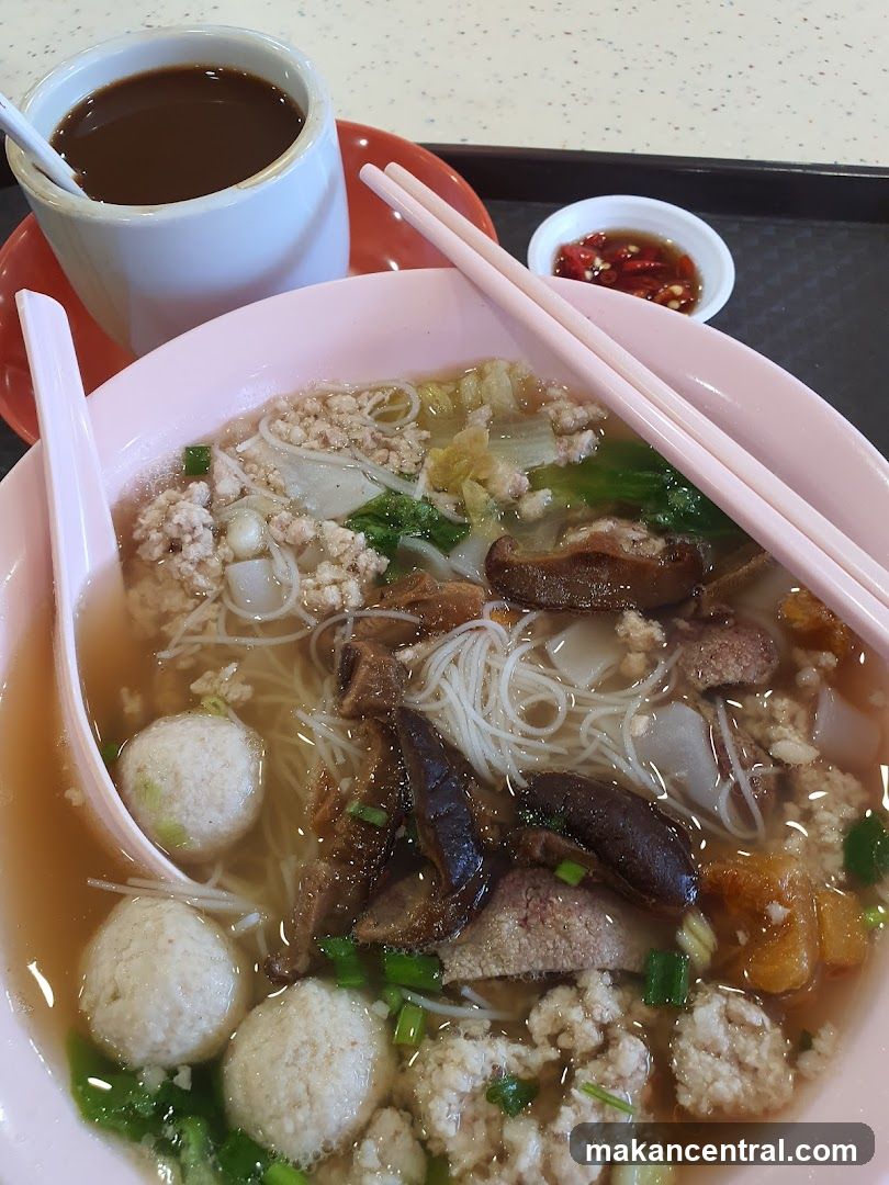 Noodle Soup with Coffee