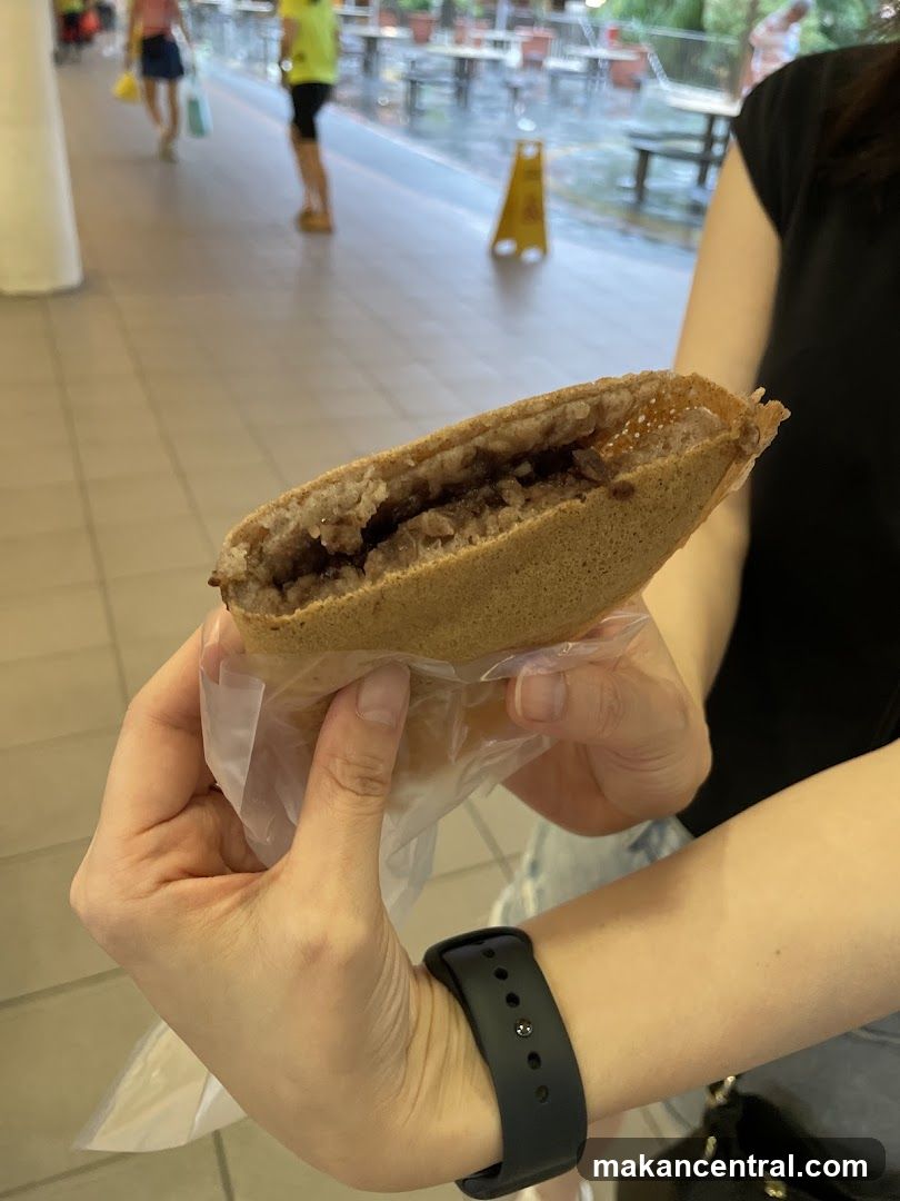 Close-up of a filled pancake