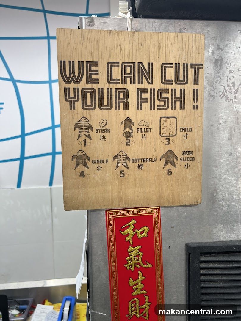 Fish Cutting Options Sign