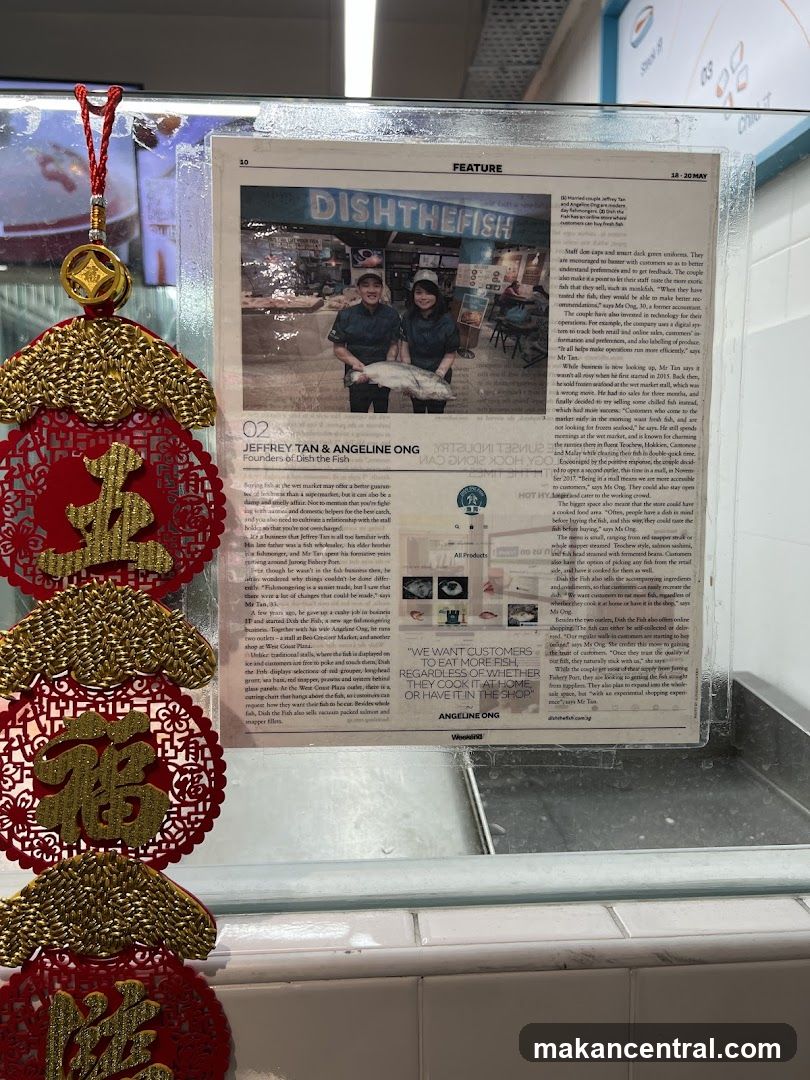 Newspaper feature on Dish the Fish