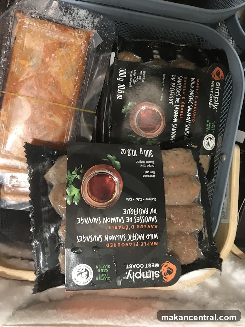 Maple Flavoured Wild Pacific Salmon Sausages