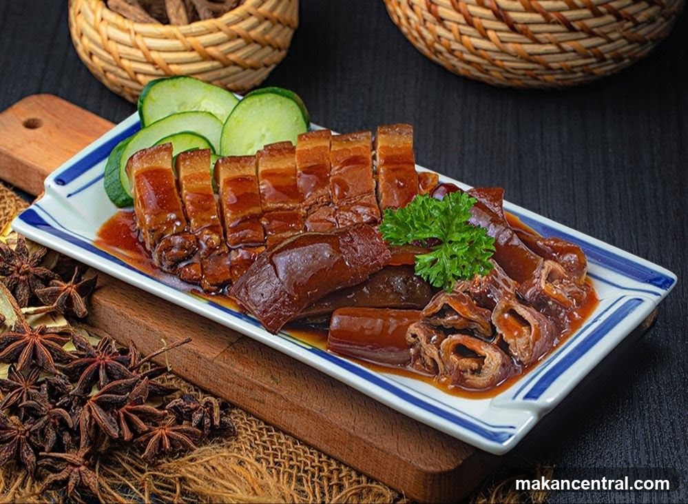 Braised Pork Belly and Intestines