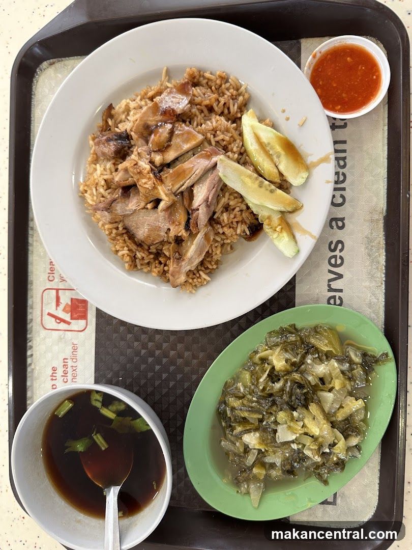 Food tray with rice dish and side dishes