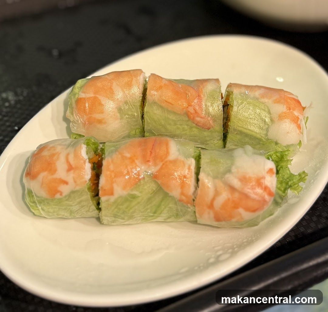 Spring Rolls on Plate