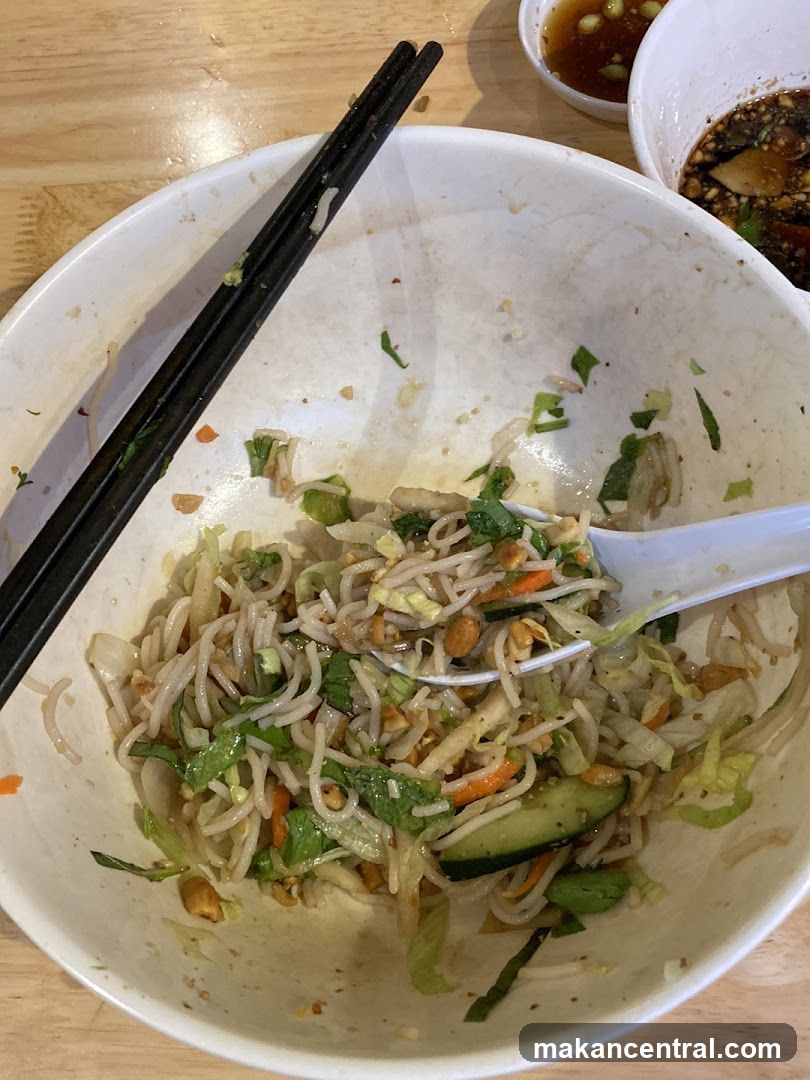 Eaten Noodle Dish