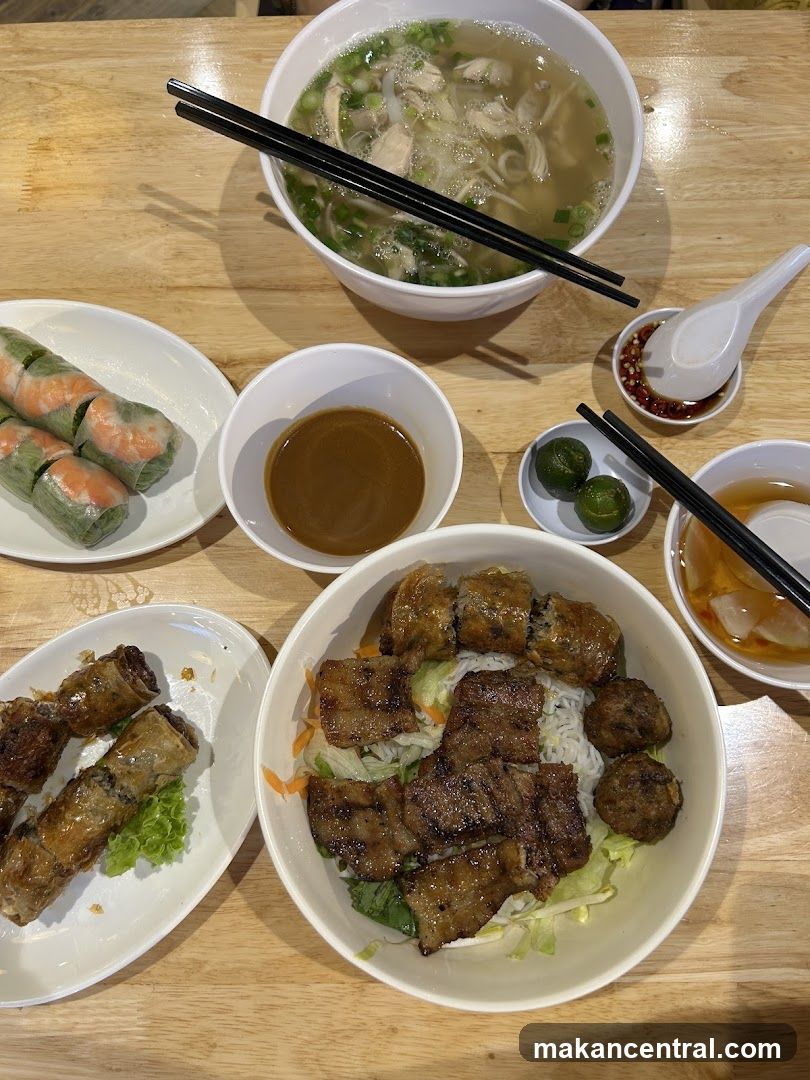 Vietnamese meal spread