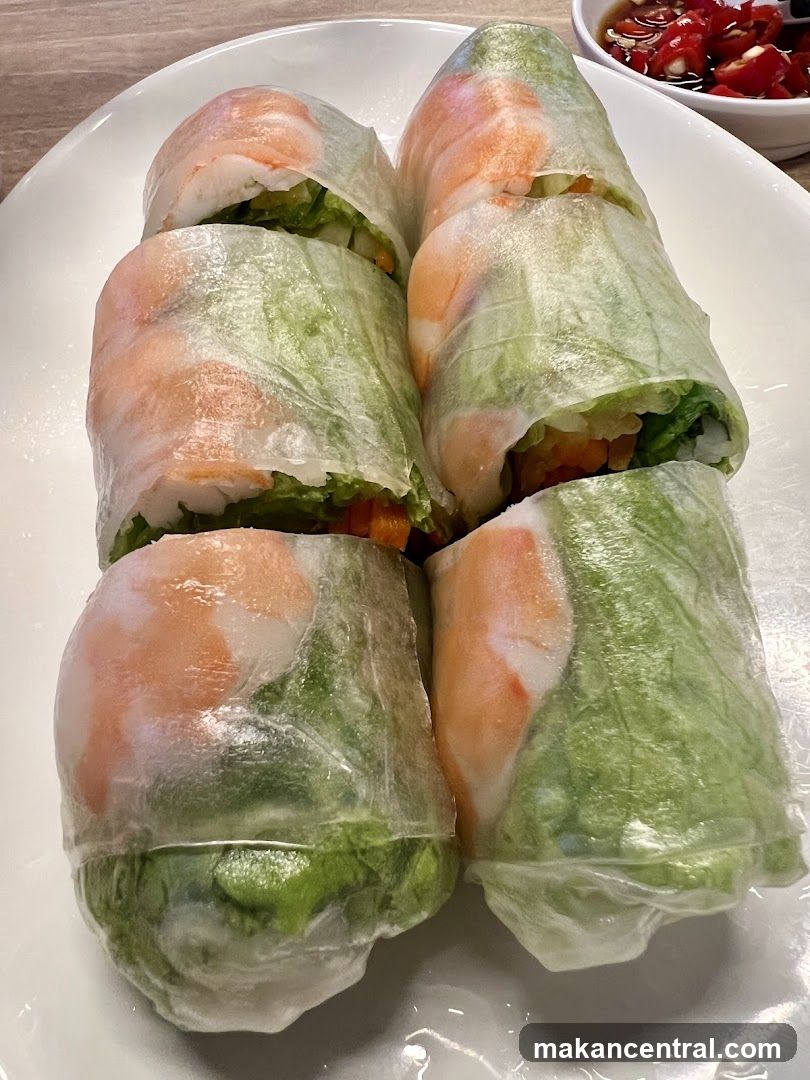 Spring Rolls on Plate