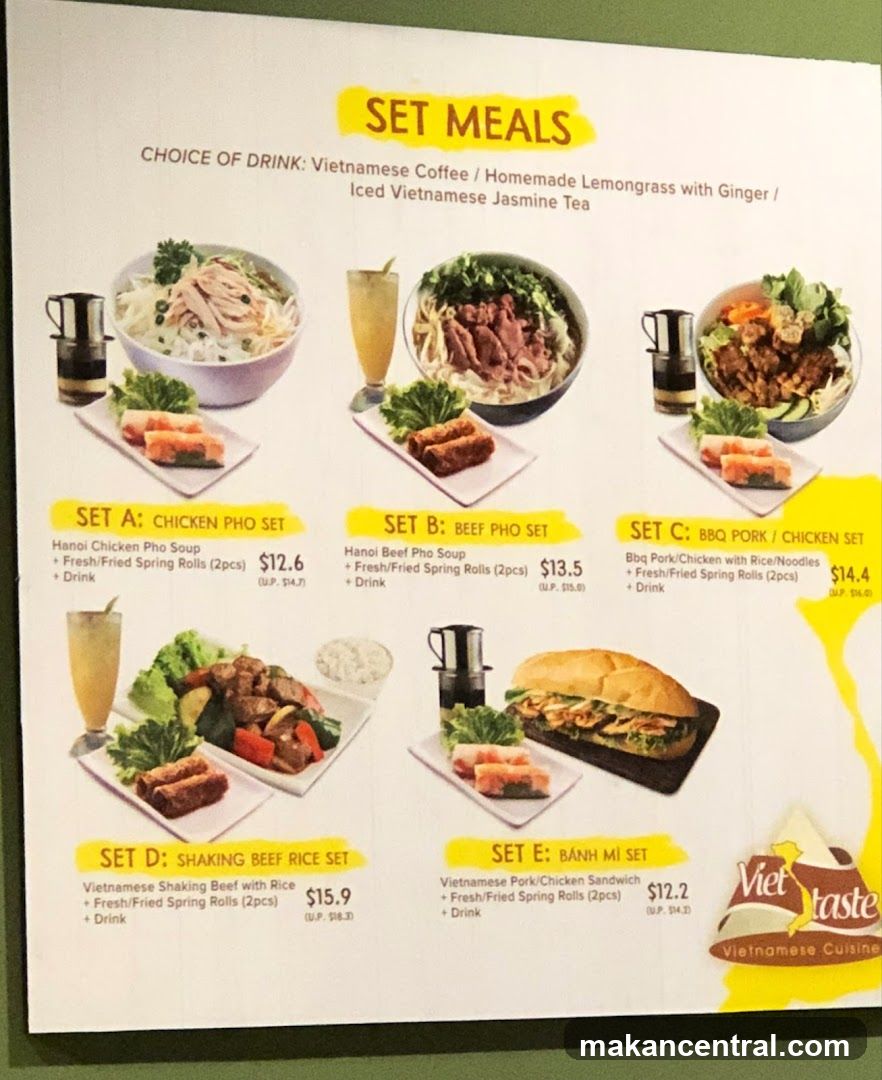 Viet Taste Set Meals Menu