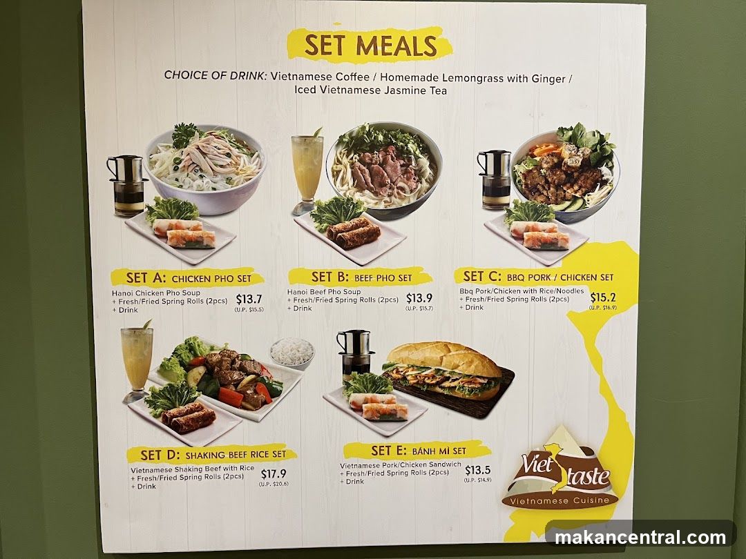 Viet Taste Set Meals Menu