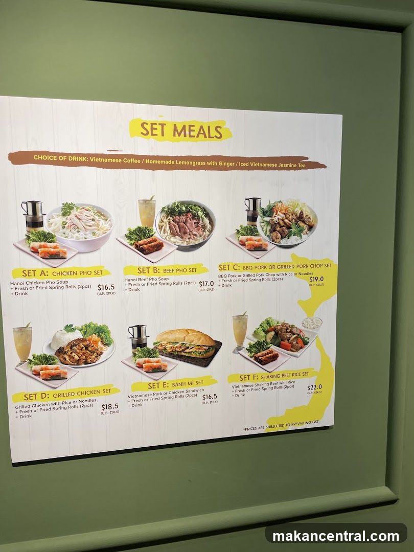 Set Meals Menu