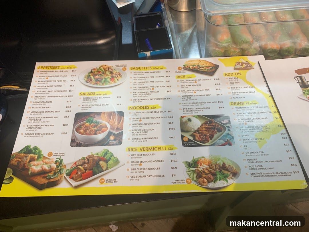 Viet Taste Menu