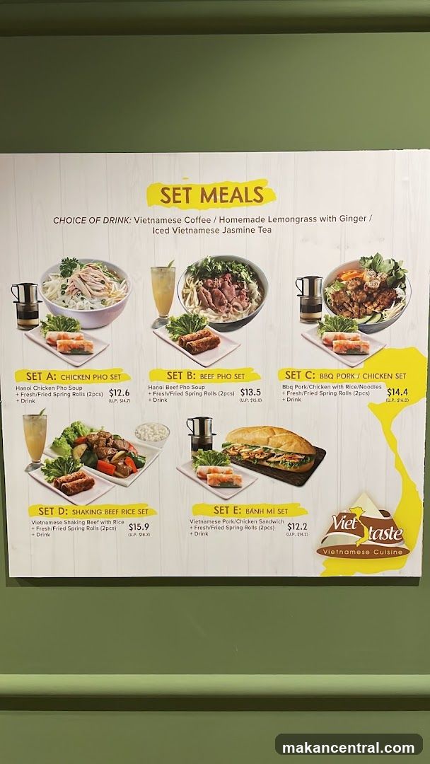 Viet Taste Set Meals Menu