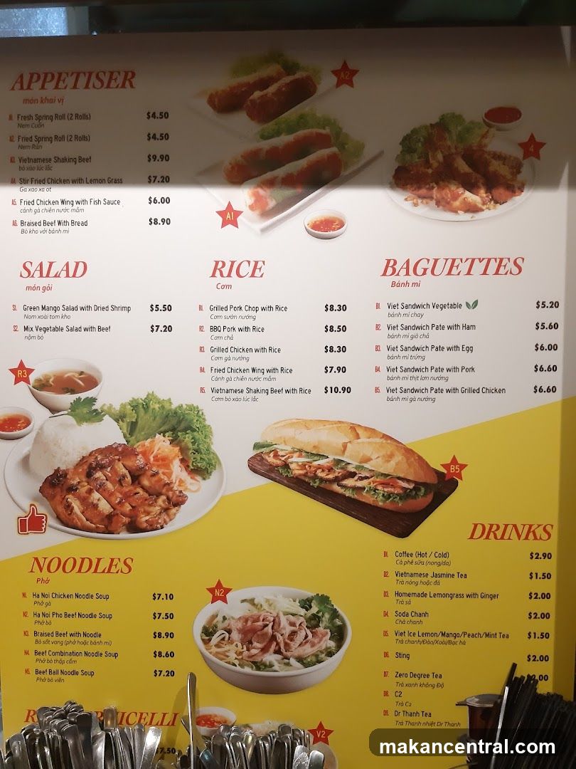 Vietnamese Restaurant Menu