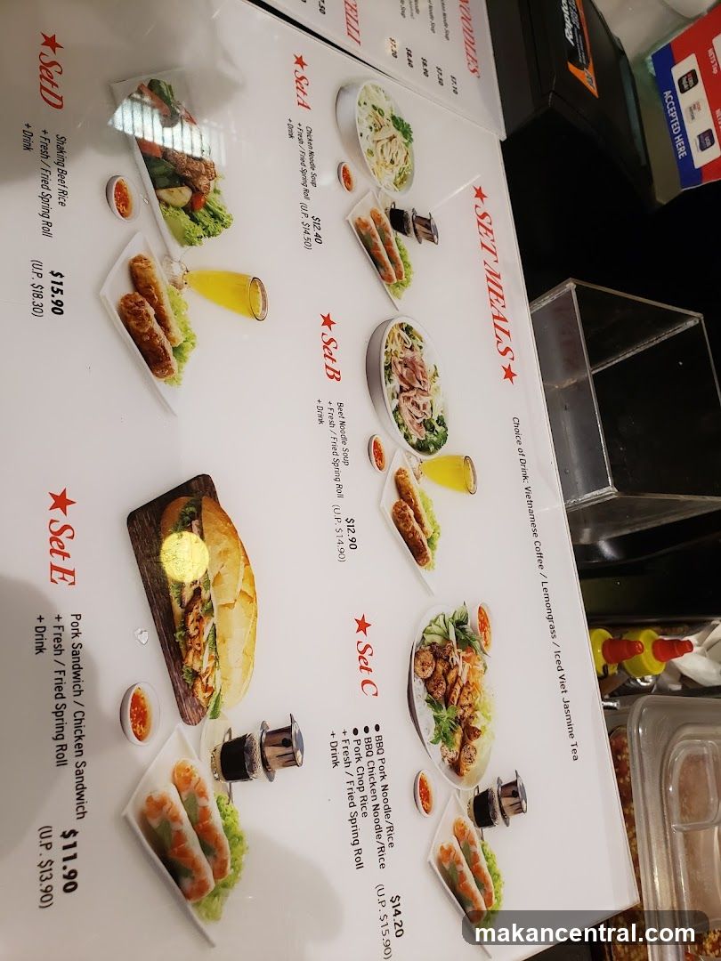 Vietnamese Set Meals Menu