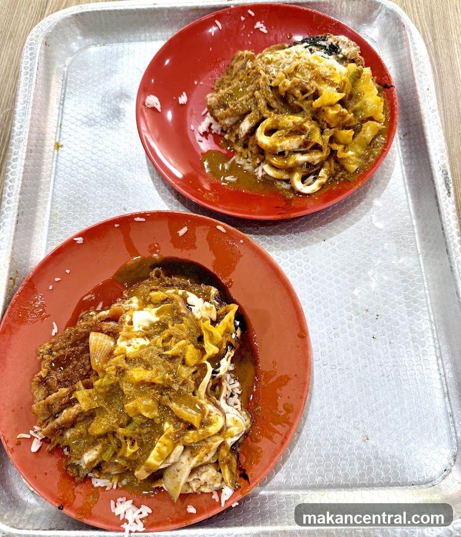 Food on tray