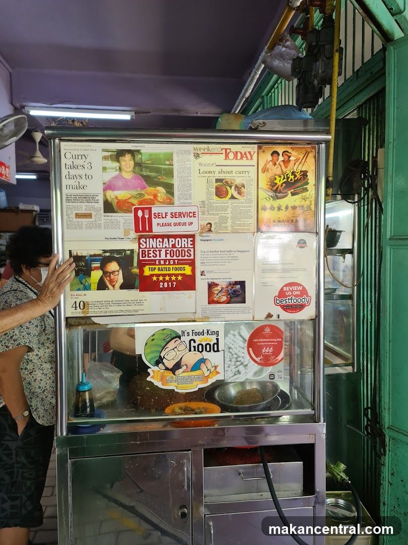 Food stall with promotional materials