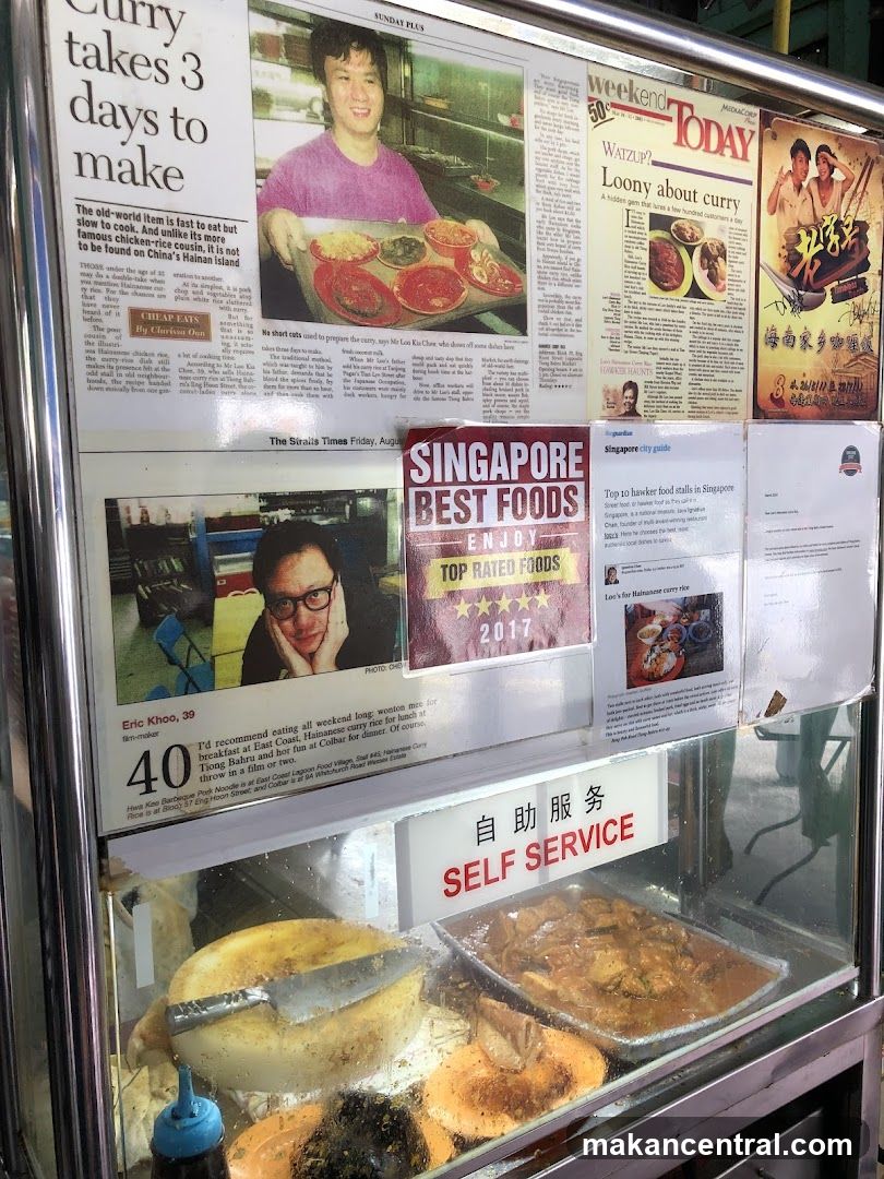 Self-Service Food Stall with Promotional Posters