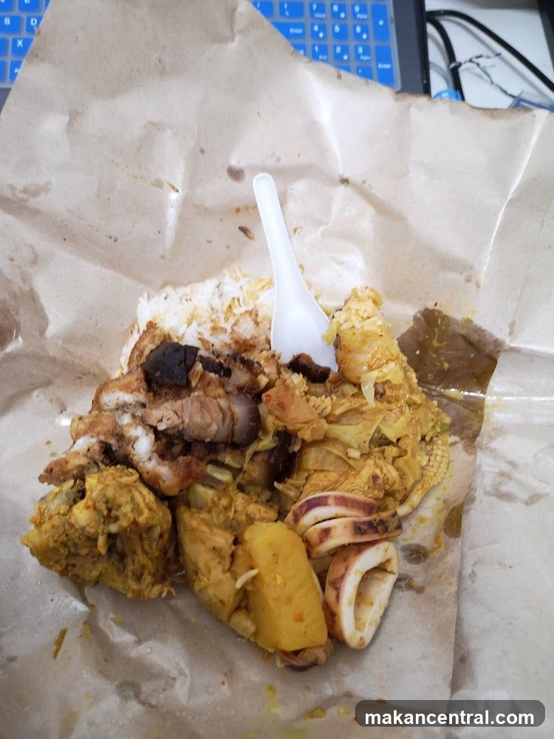 Food on paper wrapper